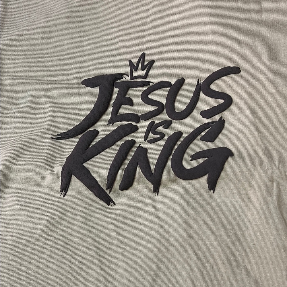 Glo Jesus is King Tee Color: Mushroom - Picture 3 of 11